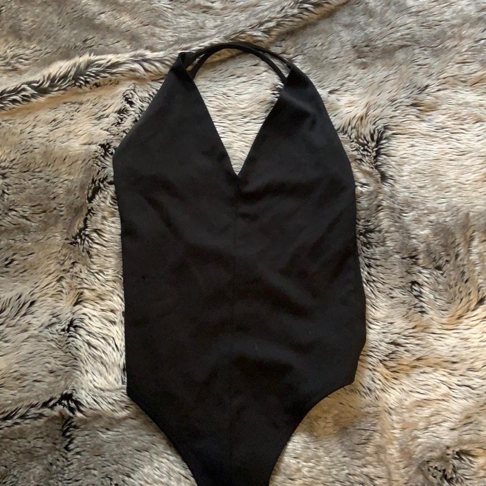 Plunging V neck bodysuit